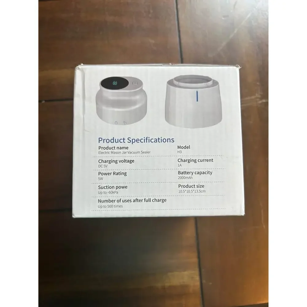 AFONTOTO Electric Mason Jar Vacuum Sealer H3 Food Preservation Kit Canning